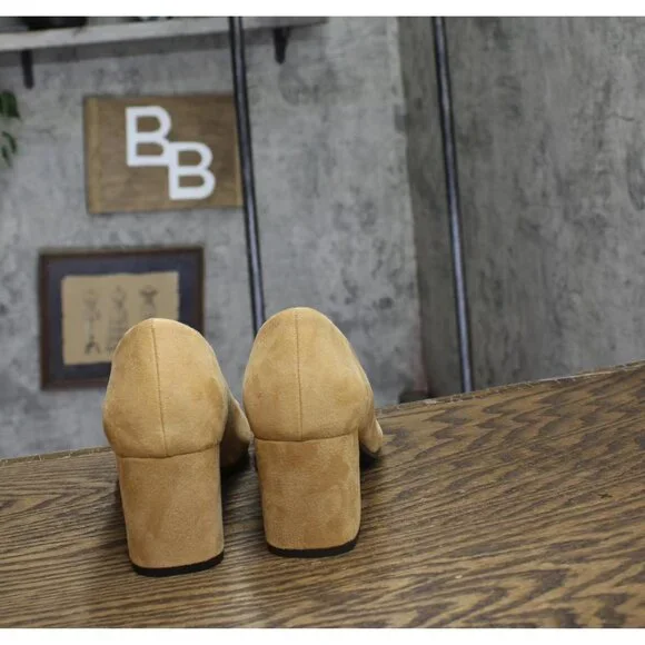 NWT Easy Street Proper Womens Block Heel Pumps PROPER Sand Suede Brown 9.5M - Picture 7 of 11